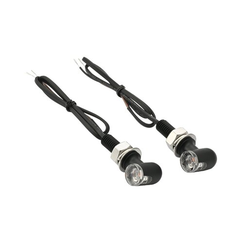 Daytona Mini 3 D-Light LED Turn Signals with Clear Lens and M8 Mount Bolt