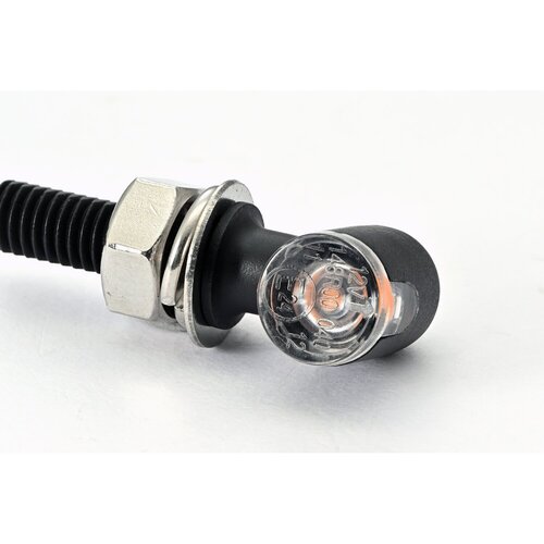 Daytona Mini 3 D-Light Clignotants LED avec Lentille Transparente et Boulon de Fixation M8