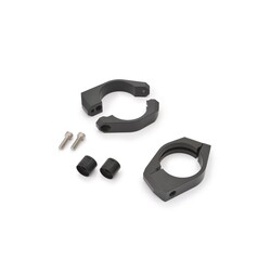 Black Fork Clamp Turn Signal Mount Kit for 43mm Fork Tubes