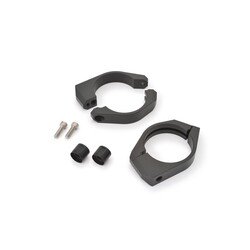 53mm Fork Clamp Turn Signal Mount Kit - CNC Machined Aluminum Clamps, Black Painted Finish, for 8mm Threaded Turn Signals