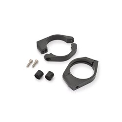 Gabelklemmen-Blinker-Montagekit für 58mm Gabelrohre - CNC-gefrästes Aluminium, schwarz lackierte Oberfläche
