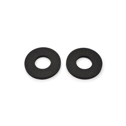 Kit distanziali per manopole manubrio nero - Neoprene, 50 mm Diametro Esterno, 5 mm Spessore