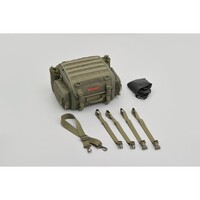 Bolsa de Asiento HenleyBegins 20-26 Litros Caqui con Funda para Lluvia y Correa para el Hombro