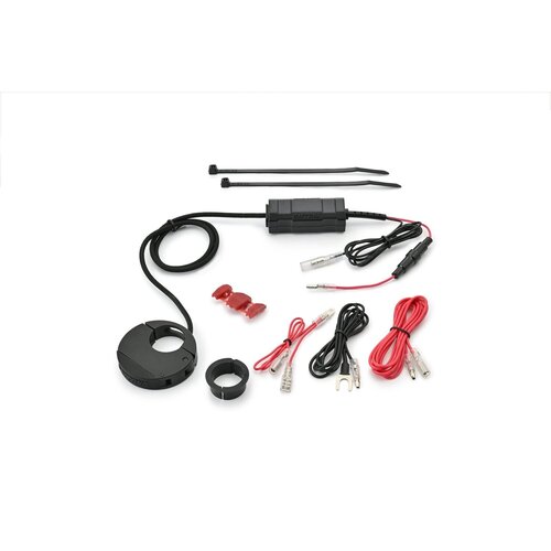 Daytona Slim Mount USB-C Oplaadpoort, Zwart - Aluminium, Voor 7/8" (22.2mm) & 1" (25.4mm) Stuur