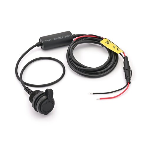 Daytona Zwart Geanodiseerd Aluminium Kuipmontage USB Type-C Oplaadpoort met USB PD 18W Uitgang