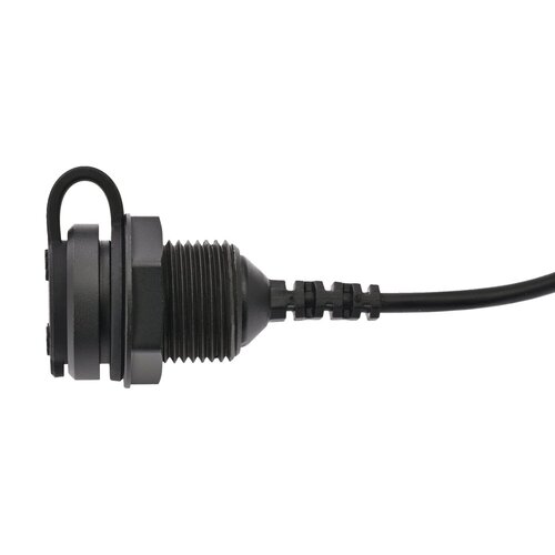Daytona Black Anodized Aluminum Fairing Mount USB Type-C Charge Port with USB PD 18W Output