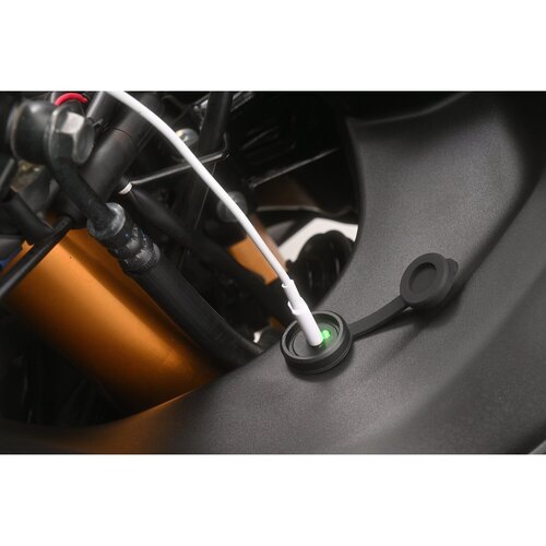 Daytona Zwart Geanodiseerd Aluminium Kuipmontage USB Type-C Oplaadpoort met USB PD 18W Uitgang