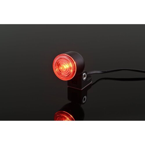 Daytona D-Tail LED Achterlicht Zwart 12V met Zinklegering Behuizing en Instelbare Hoek