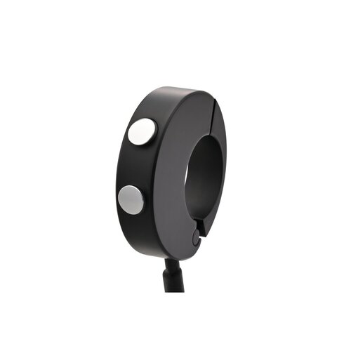 Daytona Lenkerschalter mit Doppeltaster, Schwarz - CNC-gefrästes Aluminium, 22mm/1Zoll Lenker, Max. 50mA
