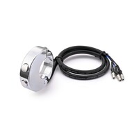 Stuurschakelaar Dubbele Drukknop Snelheidsmeter Chroom - CNC Gefreesd Aluminium, 22mm/1 inch Stuur, Max 50mA