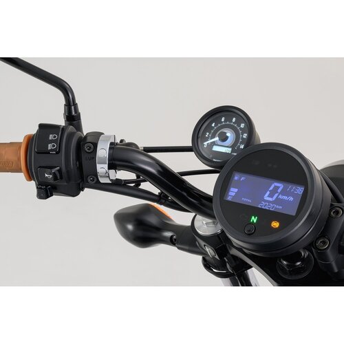 Daytona Stuurschakelaar Dubbele Drukknop Snelheidsmeter Chroom - CNC Gefreesd Aluminium, 22mm/1 inch Stuur, Max 50mA