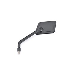 D-Mirror-20 Rétroviseur Plat Carré Noir Côté Gauche avec Boîtier et Tige en Aluminium