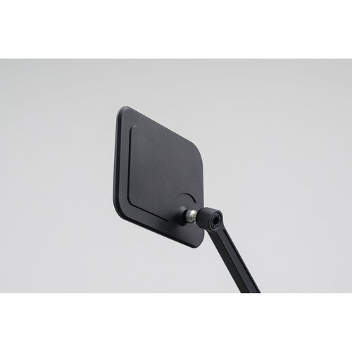 Daytona D-Mirror-20 Specchietto Piatto, Quadrato, Nero, Lato Destro, Corpo e Stelo in Alluminio, Adattatore M10xP1.25 Incluso