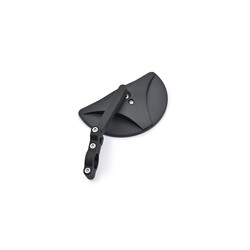 D-Mirror-19 Half Moon Klemspiegel Zwart voor 7/8 inch (22.2 mm) Stuur - Links & Rechts