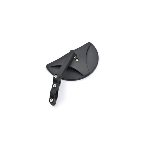 Daytona D-Mirror-19 Half Moon Specchietto a Morsetto Nero per Manubri da 7/8 inch (22,2 mm) - Sinistro e Destro