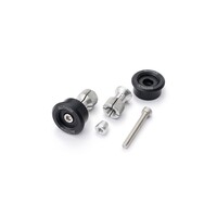 Kit Adaptateur Miroir Bout de Guidon Noir Aluminium CNC pour Guidon 1" OD (19-22.5mm ID)