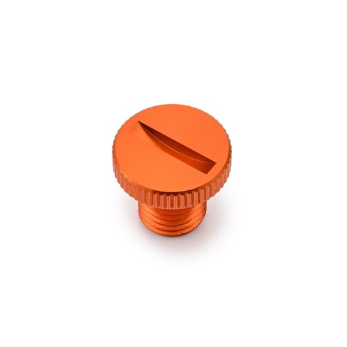 Daytona Tappo per Foro Specchietto in Alluminio Anodizzato Arancione M10 x 1.25 RHT (Filettatura Destrorsa)