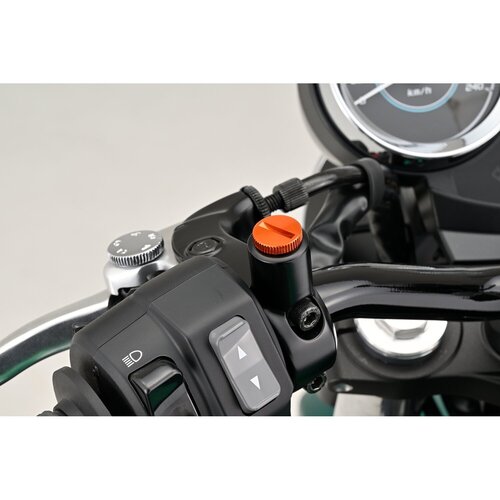 Daytona Bouchon de Trou de Rétroviseur en Aluminium Anodisé Orange M10 x 1.25 RHT (Filetage à Droite)