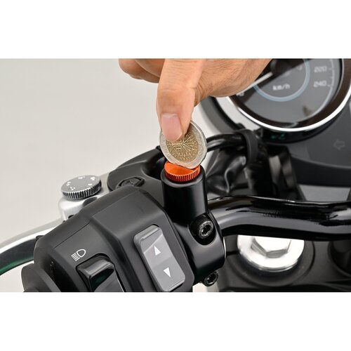 Daytona Tapón de Aluminio Anodizado Naranja para Agujero de Espejo M10 x 1.25 RHT (Rosca a Derecha)