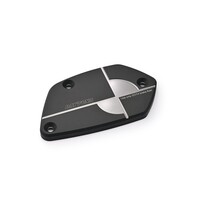 Front Brake Master Cylinder Cover in Black / Gun-Metal Gray Double Anodized Finish