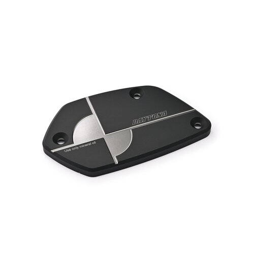 Daytona Kupplungshauptzylinderdeckel - CNC-gefrästes Aluminium, Schwarz/Gunmetal Grau doppelt eloxierte Oberfläche