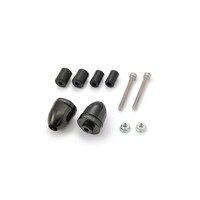 Bullet Handlebar End Black - CNC Machined Aluminum, Anodized Finish, I.D. 14-19mm, O.D. 30mm, Set of 2