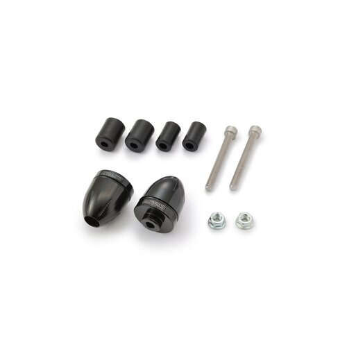 Daytona Bullet Lenkerendkappe Schwarz - CNC-gefrästes Aluminium, eloxierte Oberfläche, I.D. 14-19mm, O.D. 30mm, 2er-Set