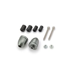Bullet Embout de Guidon Gun Metal Gray - Aluminium usiné CNC, 30 mm de diamètre extérieur, pour guidons de 14-19 mm