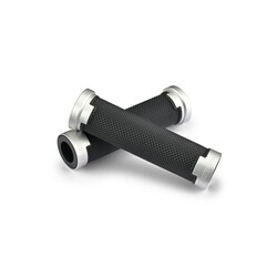 GGDM-BASE Grip Set Zwart/Zilver 7/8" Stuur