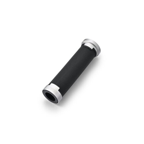 Daytona GGDM-BASE Set de Puños Negro/Plata para Manillar 7/8" (22.2 mm), 125 mm, Extremo Abierto
