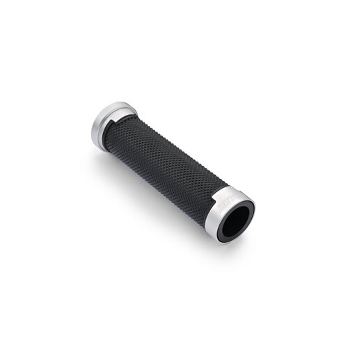 Daytona GGDM-BASE Grip Set Black/Silver for 7/8" (22.2 mm) Handlebars, 125 mm, Open End