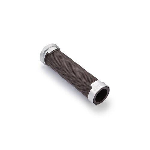 Daytona GGDM-BASE Rutschfestes Griffset Braun/Silber für 7/8" (22,2mm) Lenker - 125mm Offenes Ende