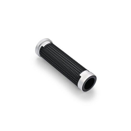 Daytona Cross Grip Set Black/Silver - Non-Slip Grippy Grip GGDM-Cross Grips, 125 mm Open End, for 7/8" (22.2 mm) Handlebars