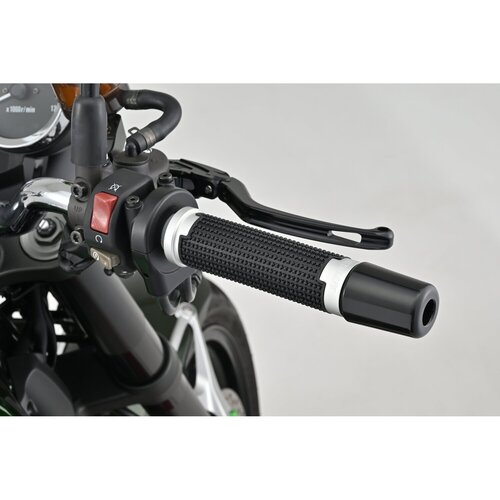 Daytona Cross Grip Set Schwarz/Silber - Rutschfeste Grippy Grip GGDM-Cross Griffe, 125 mm Offenes Ende, für 7/8" (22.2 mm) Lenker