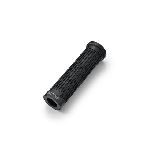 Daytona Cross Grip Set Zwart/Zilver met Zwarte Aluminium Ring, Open End, 125 mm, voor 7/8" (22.2 mm) Stuur