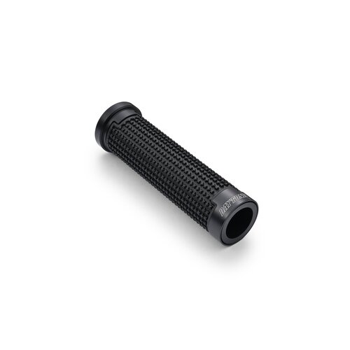 Daytona Cross Grip Set Nero/Argento con Anello in Alluminio Nero, Open End, 125 mm, per Manubrio 7/8" (22.2 mm)