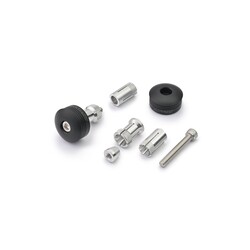 Lenkerenden-Spiegeladapter-Set Schwarz