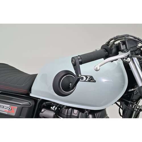 Daytona Set Adattatori Specchio Terminale Manubrio, Alluminio CNC, Finitura Anodizzata Nera, Venduto in Coppia