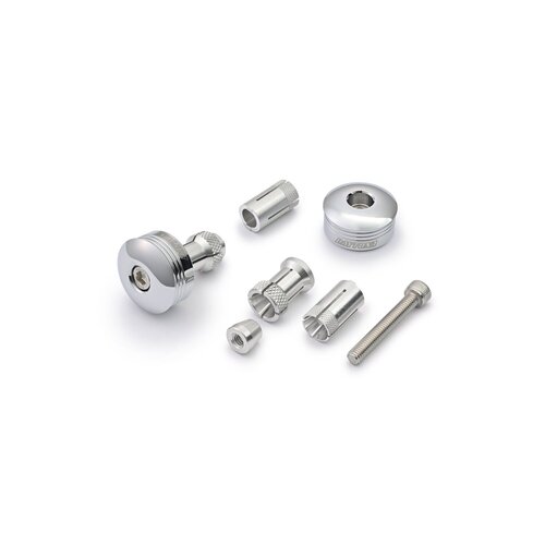 Daytona Kit d'Adaptateurs Rétroviseur Embout Guidon en Aluminium CNC Chromé pour Guidons 25.4 mm (1 Pouce) avec Diamètre Intérieur 14-19 mm, Montage Rétroviseur 30 mm, Vendu par Paire