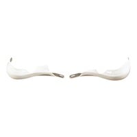 7/8 Inch (22mm) Hand Guards White with Aluminum Frame and Steel Bar End Inserts