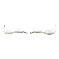 7/8 Zoll (22mm) Handprotektoren Weiß mit Aluminiumrahmen und Stahl-Lenkerendeneinsätzen