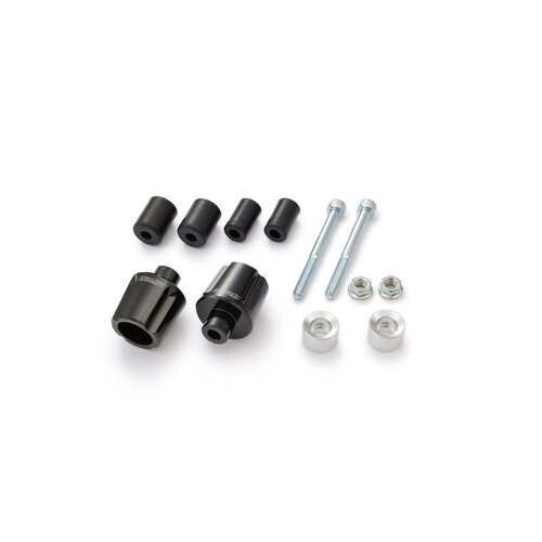 Daytona Compass Terminale Manubrio Argento - Alluminio Lavorato CNC, Finitura Anodizzata, 30 mm di Diametro Esterno, Set da 2