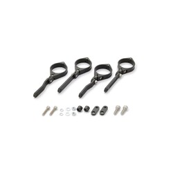 Staffa Faro Regolabile Dual Axis per Steli Forcella 49mm - Alluminio CNC Anodizzato Nero