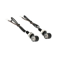 D-light Sol2 Mini Indicatori Lente Trasparente - LED, Corpo in Lega di Zinco Nero, Attacco M8, Omologato ECE