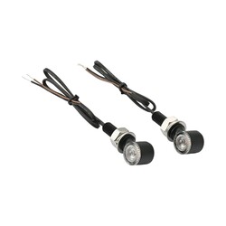 D-light Sol2 Mini Blinker Klarglas - LED, Schwarzes Zink-Gehäuse, M8 Befestigung, ECE-geprüft