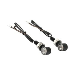 D-light Sol2 Mini Indicatori Lente Trasparente - LED, Corpo in Lega di Zinco Nero, Attacco M8, Omologato ECE
