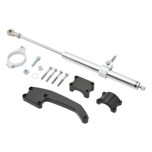 Daytona Einstellbares Aluminium-Lenkungsdämpfer-Kit Silber
