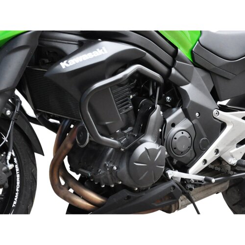 Zieger Defensa de motor negro para Kawasaki ER-6n