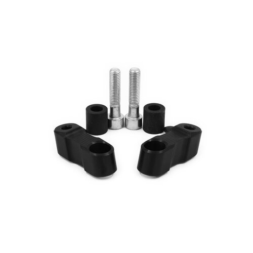 Zieger Extensores de retrovisor #2 negro para BMW F 850 GS / F 850 GS Adventure / F 750 GS / S 1000 R / S 1000 XR / R nineT / R nineT Pure / R nineT Urban G/S