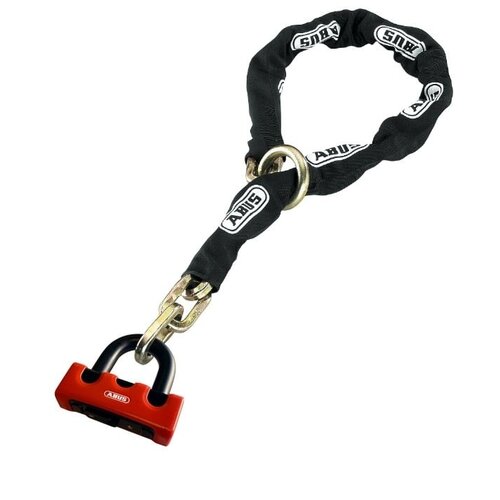 Abus Granit Power XS 67/10KS120 Antivol Chaîne Noire à Boucle avec Chaîne de 10 mm, Anse XPlus de 14 mm et Étui en Silicone